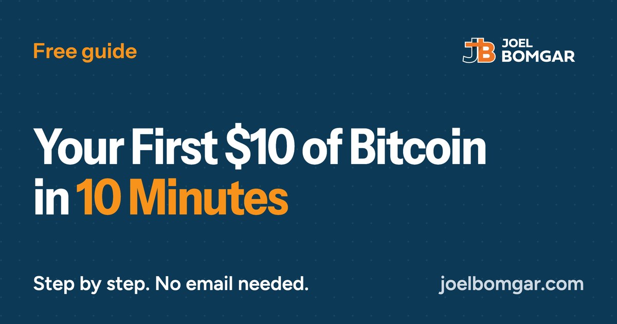 Your First $10 of Bitcoin in 10 Minutes: Free Guide - Joel Bomgar