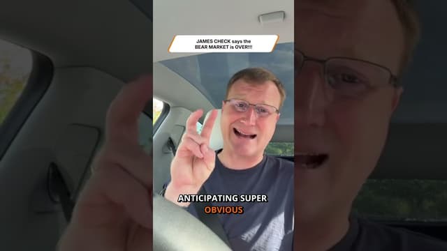 JAMES CHECK says the bitcoin BEAR MARKET is OVER!